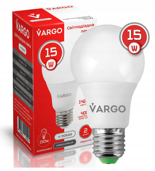 LED Żarówka VARGO A65 15W E27 1425lm 4000K (V-110520)