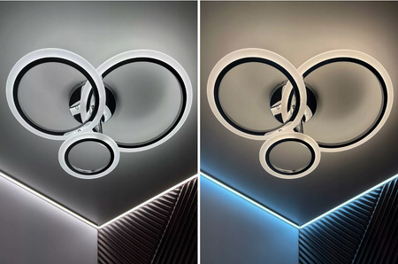 LAMPA LED RING CHROM 66W 3000-6500K PILOT REGULACJA ŚWIATŁA VARGO