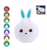 LAMPKA NOCNA VARGO LED zajączek (V-115737) niebieskie i różowe uszy