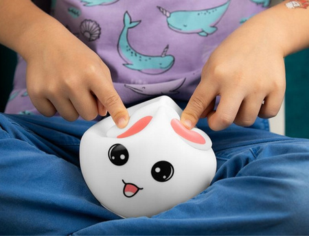 LAMPKA NOCNA VARGO LED zajączek (V-115737) niebieskie i różowe uszy