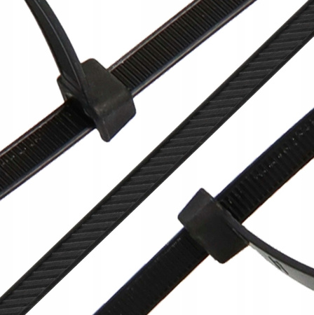 OPASKI ZACISKOWE VARGO TRYTYTKI TRYTKI KABLOWE CZARNE 8×500mm 100szt/op.