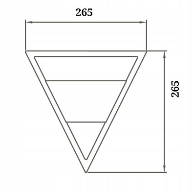 KINKIET LAMPA ŚCIENNA TRÓJKĄTNA LED PW 9W 3000K IP20