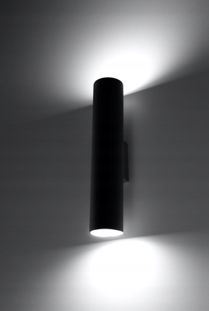 LAMPA KINKIEY TUBA CZARNA PODWÓJNA LED PWL 2x5W 3000K IP20