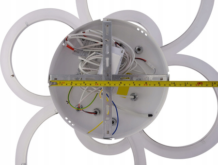 LAMPA SUFITOWA LED ZYRANDOL RING MATOWY BIAŁY 132W VARGO + PILOT