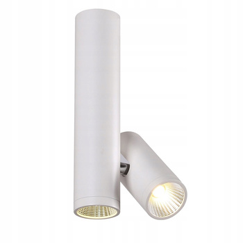 LAMPA KINKIEY TUBA BIAŁA PODWÓJNA LED PWL 10W 3000K IP20