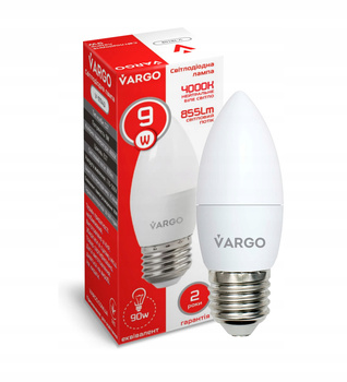 LED Żarówka VARGO C37 9W E27 855lm 4000K (V-111143)