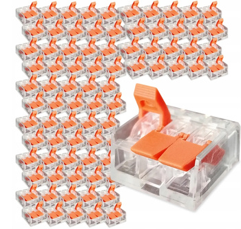 100 x SZYBKOZŁĄCZKA ZŁĄCZKA ELEKTRYCZNA KOSTKA VARGO DO KABLI 3 ZACISKI