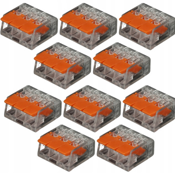 50 x SZYBKOZŁĄCZKA ZŁĄCZKA ELEKTRYCZNA KOSTKA VARGO DO KABLI 3 ZACISKI