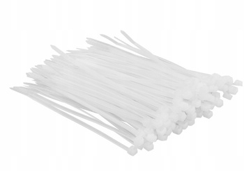 OPASKI BARDZO MOCNE ZACISKOWE TRYTYTKI TRYTKI KABLOWE BIAŁE 3×100mm 100SZT