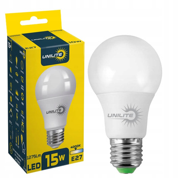 LED Żarówka UNILITE A60 15W E27 4000K (UL-111975)