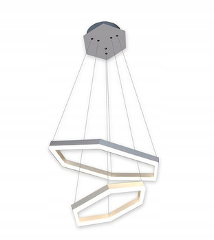 LAMPA SUFITOWA LAMPA WISZĄCA DWA PIERŚCIENIE LED BIAŁA PW 50W 4500K IP20