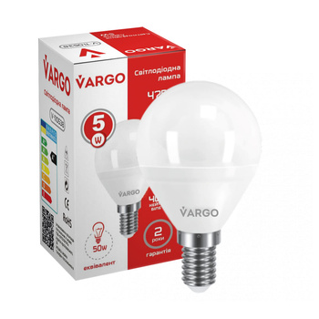 LED Żarówka VARGO G45 5W E14 475lm 4000K (V-110538)