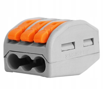 SZYBKOZŁĄCZKA KOSTKA ELEKTRYCZNA ZŁĄCZKA ZACISK DO KABLI 3 ZACISKI VARGO