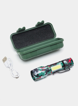 LATARKA LED VARGO WIELOFUNKCYJNA AKUMULATOROWA USB 3 TRYBY ZOOM