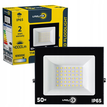 NAŚWIETLACZ REFLEKTOR LAMPA LED OGRODOWA GARAŻOWA DO OGRODU IP65 6500K 50W