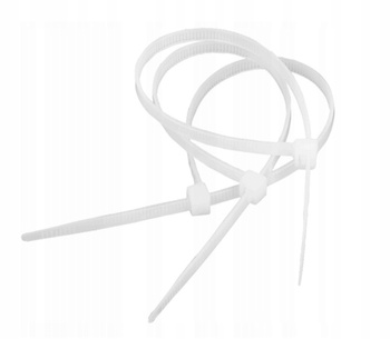 MOCNE OPASKI ZACISKOWE VARGO TRYTYTKI TRYTKI KABLOWE BIAŁE 5×400mm 100SZT