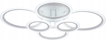 LAMPA SUFITOWA LED ZYRANDOL RING MATOWY BIAŁY 132W VARGO + PILOT